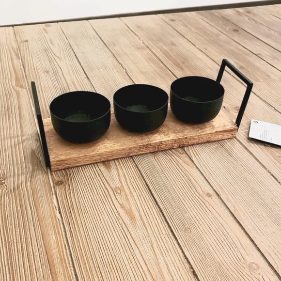 Industrial Metal & wood candle centerpiece - Picture 4 of 9